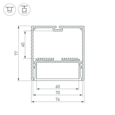 Профиль Arlight  SL-Line-7477-2000 Black 029939