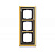 Рамка 3-постовая ABB Dynasty латунь полированная/черное стекло 2CKA001754A4567
