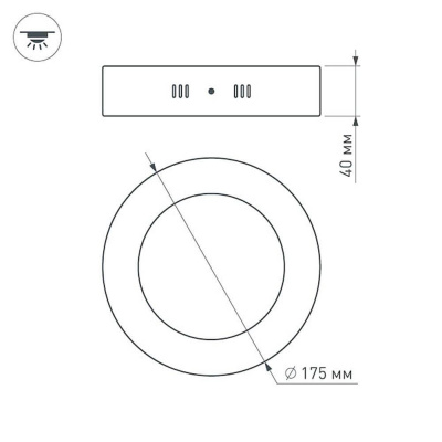 Потолочный светодиодный светильник Arlight SP-R175-12W Day White 019553