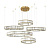 Подвесная светодиодная люстра Loft IT Crystal ring 10135/5 Gold